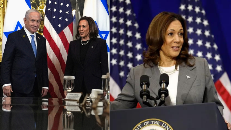 Israel-Hamas war Kamala Harris meets Netanyahu